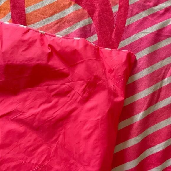 2 for $30 Victoria Secret Stripes Pink Neon Roll Up Beach Sand Blanket - Picture 2 of 8